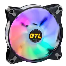 Вентилятор GTL 120 мм Multicolor B1, Black/White (GTL-120LMCB1P ARGB) - мініатюра 1