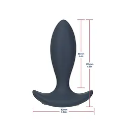 Анальна пробка з пульсацією Lux Active – Throb – 4.5" Anal Pulsating Massager, пульт ДК - мініатюра 2