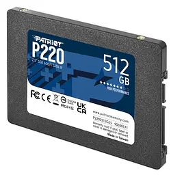 Накопичувач SSD 512GB Patriot P220 2.5 SATAIII TLC (P220S512G25) - мініатюра 2