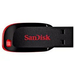 USB Flash SanDisk USB Cruzer Blade 128Gb Black Red - мініатюра 2