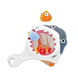 Водна гра Bath Toys YS 681 "Акула-сачок" та три гумові іграшки