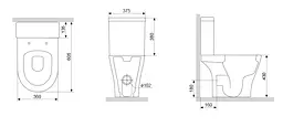 Унітаз-компакт AM.PM Joy C858608SC з кришкою Soft-Close, Білий - мініатюра 5