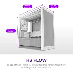 Корпус NZXT H3 Flow Білий без БЖ (CC-H31FW-01) - мініатюра 2