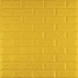 3D панель самоклеюча 700х770х5мм цегла Жовтий (010-5) SW-00000146
