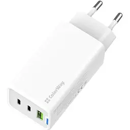 Зарядний пристрій ColorWay GaN Mini 65W PD Port PPS USB (USB-2C1A) white (CW-CHS058PD-WT) - мініатюра 4