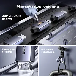 Кабель-подовжувач HDMI UGREEN HD165 8K 0,15 м чорний (15518) - мініатюра 3