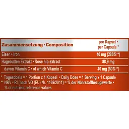 Вітаміни та мінерали IronMaxx Iron + Vitamin C 130 капсул - мініатюра 3
