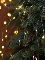 Світлодіодна новорічна LED гірлянда промені роси "Кінський хвіст" на 10 ниток 2 м Теплий білий (30307071)