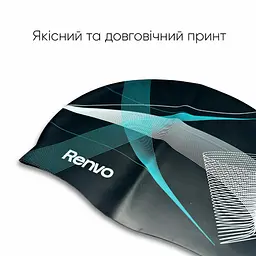Доросла шапочка для плавання Renvo Kerio Lines Чорний Уні OSFM (2SC150-0110) - мініатюра 5