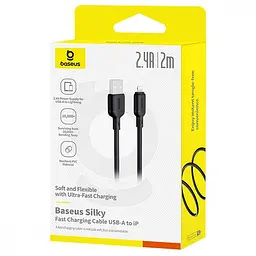 Кабель Baseus Silky Series Fast Charging Lightning 2.4A (2m) black (P10377702113-01) - мініатюра 5