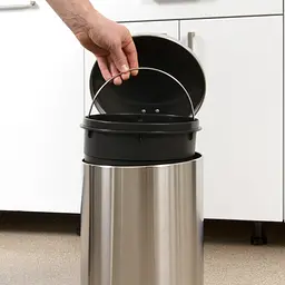 Відро для сміття МVM з кришкою та педаллю 12 л (BIN-16 12L SS) - мініатюра 6