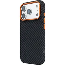 Чохол ArmorStandart LikeCarbon2 SE MagCase для Apple iPhone 17 Pro Black Orange (ARM89161) [156300] - мініатюра 5