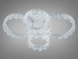 Сучасна стельова LED-люстра Diasha MX78204-2+2WH 105W, чотири кільця, 3 режими світла, 72×51 см - мініатюра 4