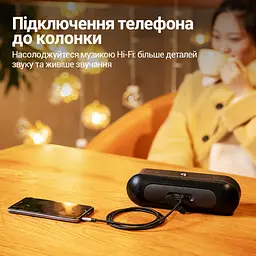 Аудіокабель AUX Vention 2 м 3,5 мм TRRS штекер на штекер з передаванням мікрофонного сигналу за підтримки обома пристроями у бавовняному обплетенні з позолоченими роз’ємами сірий (BAQHH) - мініатюра 6