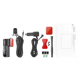 Відеореєстратор Hoco DV8 1.47-inch display with rear camera (2K+720P) Black - мініатюра 7