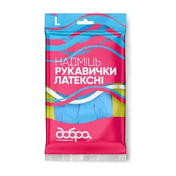 Рукавички господарські Добра Господарочка Латексні Надміць Розмір L (4820086523783)