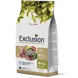 Сухий корм для дорослих собак дрібних порід Exclusion Noble Grain Adult Lamb Small Breed, з м'ясом ягняти, 2 кг