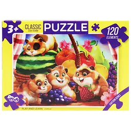 Пазли "Хом`ячки", 120 елементів Dankotoys
