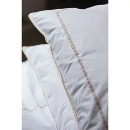 Комплект постільної білизни Ecotton Premium євро перкаль вишивка з бежевим кантом (25144) - мініатюра 5