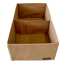 Кофр ORGANIZE для вертикального зберігання одягу з розділом 40*25*16 см (беж) - мініатюра 3