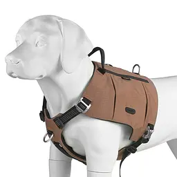 Шлейка для собак Truelove TLB2251 світловідбивна, з водонепроникної тканини Cordura, регульована Коричневий, S - мініатюра 4