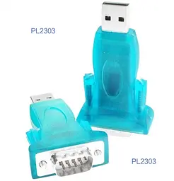 Переходник USB 2.0 Type-A --> COM (RS232) 9pin, Chipset PL-2303, синий - миниатюра 3