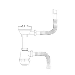 Сифон для кухонної мийки Kroner KRP Siphon-011 3 1/2" × 50/40 мм CV023014 - мініатюра 2