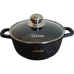 Каструля Vezzer з кришкою 20 см 2.5 л чорна (VZ8038) - мініатюра 4