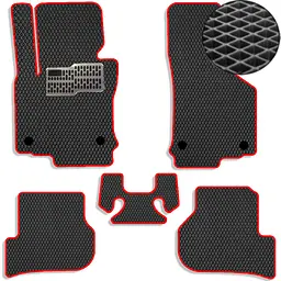Килимки в салон EVA для Volkswagen Golf VI 2008-2012 з підп'ятником Чорно-Червоний кант 5 шт