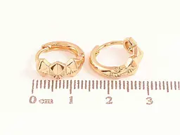Сережки Xuping кільця позолота 18K "Декоративний візерунок" 288875 - мініатюра 2