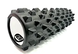 Масажний ролик EasyFit Grid Roller PRO 45 см Чорний