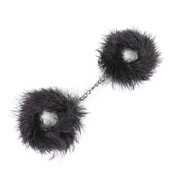 Наручники - Black Marabou Handcuffs - мініатюра 2