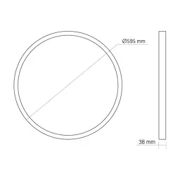 LED панель Videx PBR600 48W 3000-4000-6000K 230V кругла (VL-PBR600-48CW) - мініатюра 8