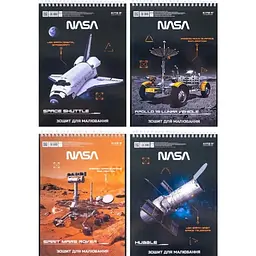 Зошит для малюв. на пруж. 30/100 А4 "NS" УФ лак + глітер №NS24-243/Kite/