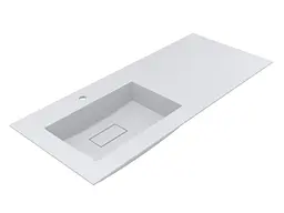 Умивальник Miraggio ERICA 1200 L (8813567) Miramarble, Глянцевий, Накладний/Врізний, Білий
