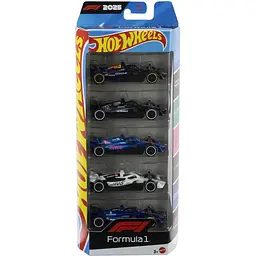 Набір базових машинок Hot Wheels Формула-1 5 шт. (JLN11) - мініатюра 16