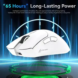 Мишка Attack Shark R1, Wireless/Bluetooth, 18000dpi, (PAW3311), 6кн., White - мініатюра 6