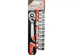Набір шестигранних торцевих головок Yato 1/2" 10-24 мм, 12 шт