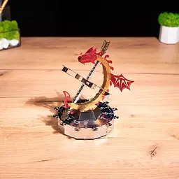 Коллекцiйна модель Metal Time Sun Chaser Dragon Stand Clock MT025 - мініатюра 9