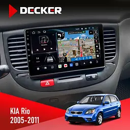 Штатна магнітола KIA Rio (JB) 2005-2011 Black Decker D9-011 4x64, DSP, 4G, 360 Decker (НФ-00005864)