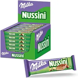 Упаковка вафель Milka Nussini з фундуком та какао 31 г 35 шт