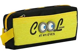 Пенал на 2 відділення, 19,5х8,5х5 см C-6402-yellow Cool for School