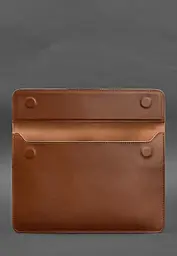 Шкіряний чохол-конверт BlankNote на магнітах для MacBook 14 Світло-коричневий - мініатюра 3
