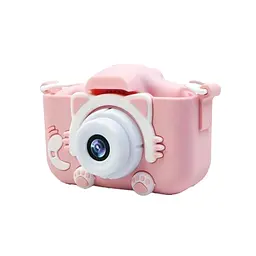 Фотоапарат дитячий котик Kidds GM-20 дитяча фотокамера Pink (vi029)