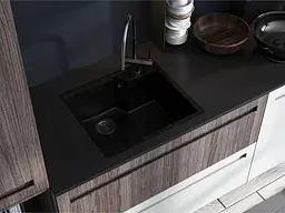 Кухонна мийка Miraggio Lisa 497x557 black 0002249, Чорний - мініатюра 6