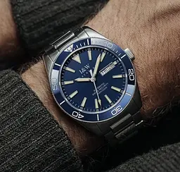 Наручний годинник чоловічий Carnival BlueMarine 10 Bar Сріблястий (3557) - мініатюра 7