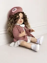 Реалістична Кукла Реборн 55 см повністю вінілова Doll Reborn Baby К0100507 - мініатюра 4