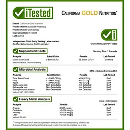 Пробіотики та пребіотики LactoBif Probiotics 5 Billion CFU 120 капсул CGN vit0005085 - мініатюра 3