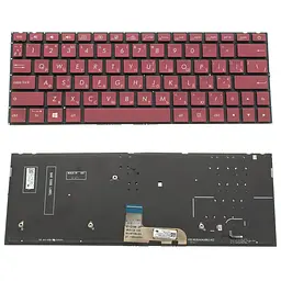 Клавіатура для ноутбука ASUS (UX333 series) rus wine без фрейма підсвічування клавіш