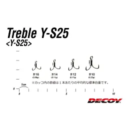 Трійник Decoy Y-S25 Treble 14 (8 шт/уп) - мініатюра 2